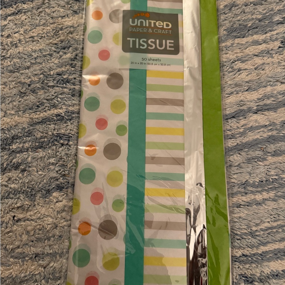 50 Colorful Tissue Paper Set 🚨🚨🚨